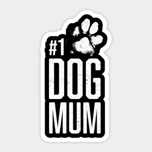 #1 Dog Mum - Number One Dog Lover Gift Sticker